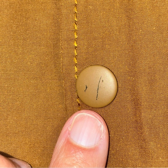 Old Navy Brown Rain Jacket Boys Small (4-6) Utility Snaps Zipper Hood Pockets - Picture 6 of 10